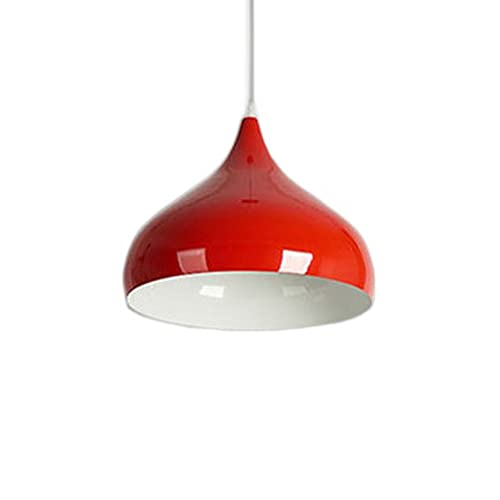 Plafon techo , Simplicidad moderna 1 Luz Macaron Lámpara colgante Lámpara industrial retro Candelabros ajustables modernos creativos Lámpara colgante for sala de estar Comedor Habitación de niños(Red,