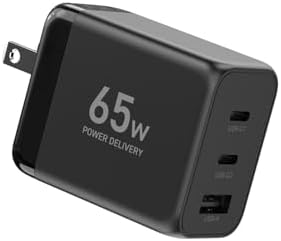 （18:00時点） [山善] USB Type-C Type-A 充電器 65W PD対応 3ポート GaN スマホ タブレット ノートパソコン 小型軽量 折りたたみ収納プラグ PSE認証 高速充電 耐トラッキング対策 ブラック YPD-65CCA