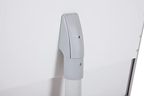 Bi-Office Mobiles Flipchart Smart, mit 5 Rollen, Magnetisch, Aluminiumrahmen, Tafelgröße 70 x 100 cm, Gesamthöhe 180 cm,Grau,