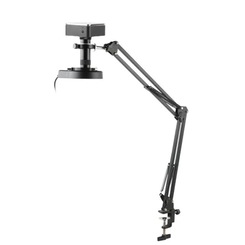 Microscope 48MP 4K Digital HDMI USB Microscope Camera Touch Panel 1-130X C-Mount Lens for Phone Repair Soldering, Holder Stand D