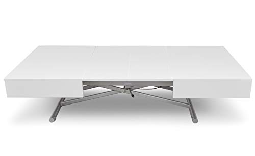 Table basse gain de place modulable pour apéritifs et dîners salon