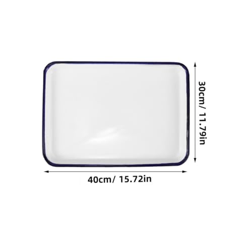 Plat à four polyvalent CLISPEED en émail robuste, plaque de cuisson émaillée 38X28 - 3