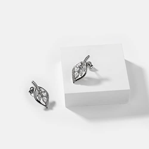 Image of Shaya by Caratlane | 925 Silver|Easy on Me Leaf Earrings | Gifts for Womens & Girls