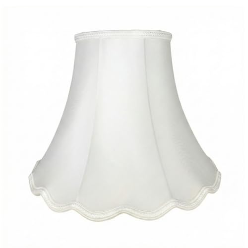 Image of Royal Designs, Inc. Scalloped Bell Designer Lamp Shade, DSO-83-16WH, White, 8 x 16 x 12.25