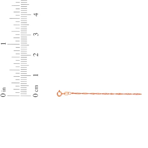 Floreo 14k Rose Gold 1.1mm Singapore Chain Necklace2