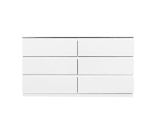 Baisha Storage Cabinet with 6 Drawers, for Living Room, Bedroom, Hallway, Dormitory, Apartment(White, 55.12