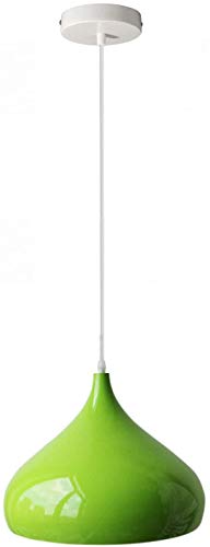 LEDSone Ceiling Pendant Light Modern Vintage Single Head E27 Base Metal Green Light Shade with Height Adjustable Ceiling Pendant Lamp Fixture for Living Room Bedroom Kitchen Dining Room โ image 1