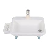 POENVFPO Lavello Portatile con Pompa Dell'acqua Elettrica, Lavabo da Esterno per Giardino da Campeggio