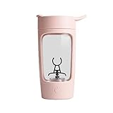 TOSSPER 650ml Portable Leakproof Électrique Bouteille Shaker, USB Rechargeable Poudre De Protéine Shaker Mixer Coupes Bouteille D' pour Le Sport Gym