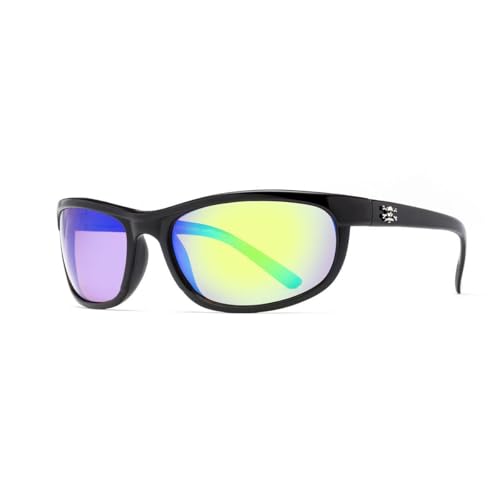 Calcutta Norton Polarized Sunglasses Matte Black Frame/Green Mirror Lens
