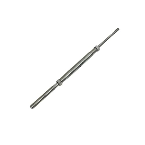 1/4" Varilla roscada y tensor de mano para cable 3/16" Acero inoxidable T316 miniatura 2