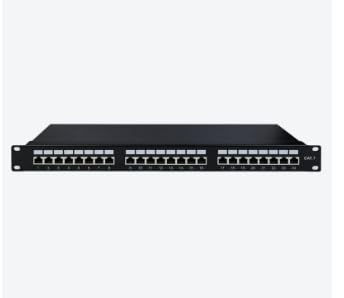 Pannello patch CAT7 a 24 porte con 24 moduli Cat7 Keystone placcati oro, 10 Gbps/600 MHz, pannello patch Keystone schermato, pannello patch da 19 pollici con protezione EMI/RFI e kit di