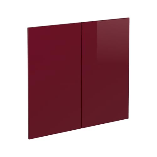Vicco Façade de Cuisine R-Line, Rouge Brillant, 79.2x71.3cm façade de Meuble pour Meuble sous-évier, adapté aux armoires de Cuisine R-Line pour Une...