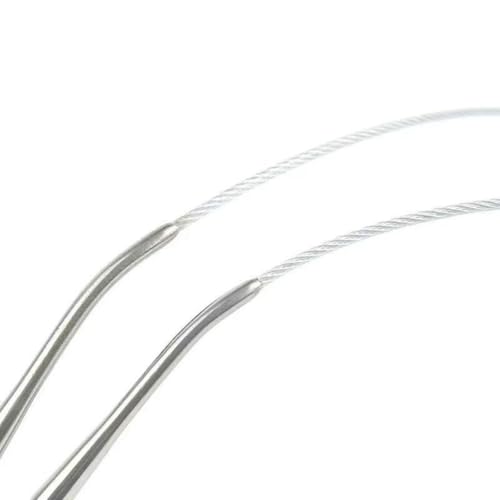 image for forebile Size 7 Stainless Steel Circular Knitting Needles 16 Inch 4.5 
