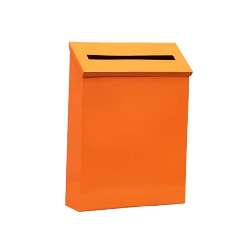 WUTIANBAO Buzon Exterior Buzones De Correos Buzón Montado En La Pared, Buzón Decorativo, Buzón De Correo For Puerta De Entrada Exterior del Hogar Caixa De Correo Exterior(Oranje)