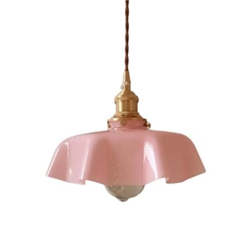 Lámparas colgantes de latón rosa inspiradas en el cristal francés soplado