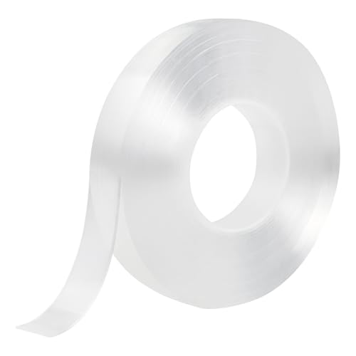 Image of Heavy Duty Double Sided Mounting Tape 1.18 inchx33 FT, Nano Tape Adhesive Gel, Picture Hanging Strips Clear Removable & Residue-Free, Strong Grip for Walls, Posters, Carpets, Pictures