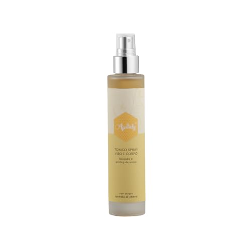 Apitaly Face and Body Tonic Spray – Refrescante spray hidratante con hidrolato de lavanda, ácido hialurónico y agua termal – Para rostro y cuerpo – Adecuado para todo tipo de piel