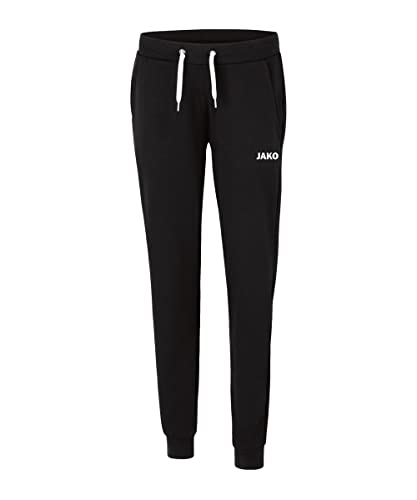 JAKO Damen Jogginghose Base mit Bündchen Damen, Schwarz, 38