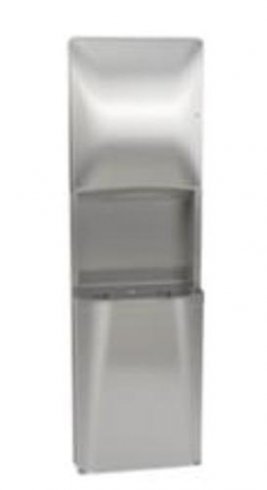 Bradley 2A05-10 Semi-Recessed Paper Towel Dispenser / Waste Receptacl