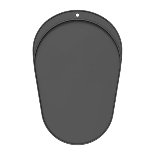 KinderCoring Alfombrilla Deslizante para Batidora Tapete Antideslizante de Silicona Protector de Superficie para Electrodomésticos Accesorio Impermeable para Encim, Negro, Individual