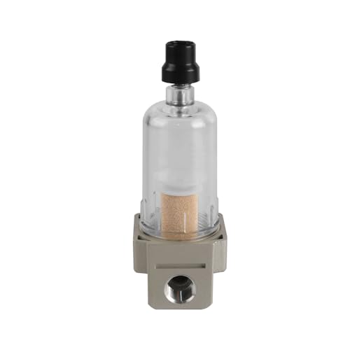 Tiardey Luftleitungs-Wasserabscheider G1/4 Partikelfilter Wasserfalle Kompressor Feuchtigkeitsfalle und Öl-Wasserabscheider AF2000-02