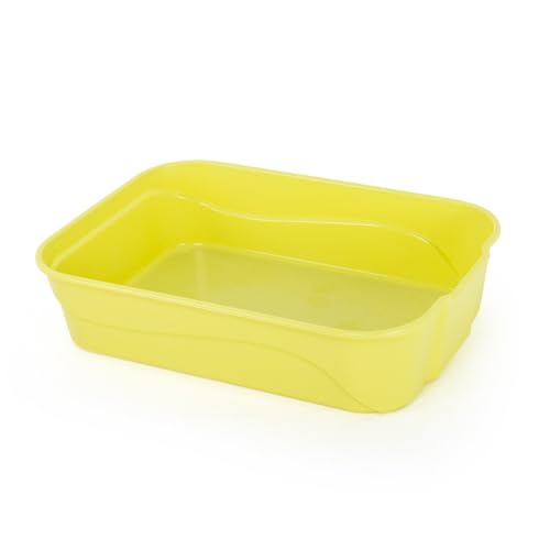 Arenero para gato portátil con diseño semiabierto verde miniatura 1