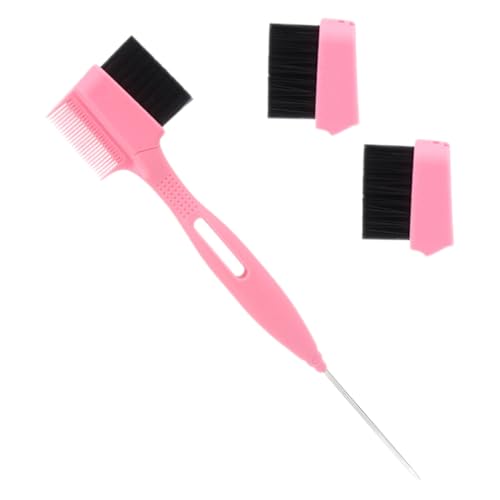 VICASKY 1Set Double Headed Eyebrow Comb Brush Portable Eyebrow Comb for Women Hair Edge Brush with Replacement Heads Bright Color Design for Easy Eyebrow Shaping and Grooming