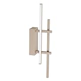 EGLO LED Wandlampe Trepiliano, Wandleuchte innen mit indirekter Beleuchtung, Schlafzimmerlampe in Stabform, Metall in Sandfarben, warmweiß