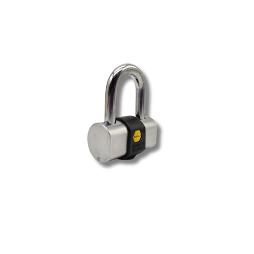 Image of Heavy Duty Keyed Lock | Hardened Steel Shackle Lock | Anti-Rust Security for Gate, Warehouse & Outdoor Use (ALT-30 Black (60MM))