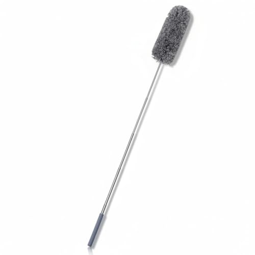 Image of Tanlade 1 Pcs Microfiber Feather Duster for Cleaning 13-31 Inch Extendable Cobweb Dusters Ceiling Fan Duster Washable Bendable Tool for Office Car Window Furniture (Gray)