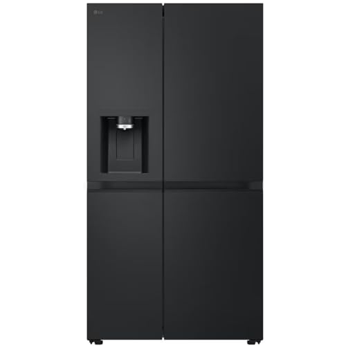 LG NatureFRESH 628 Litre Side By Side Freestanding Fridge Freezer - Essence Black Steel