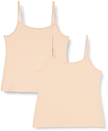 Iris & Lilly Women's Cotton Camisole, Pack of 2