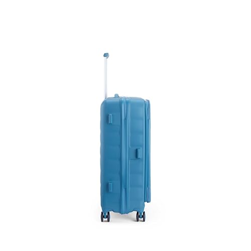 Image of American Tourister Bitbloc | Check-in Trolley Bag (68.5 cm) | 69 Ltrs | 360 8 Wheel Spinner | Hard Case | Recessed TSA Lock | 3 Years Global Warranty | Teal