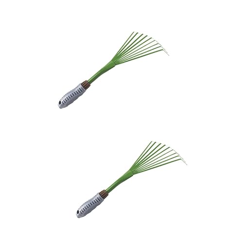 Happyyami 2pcs 9 Fan Leaf Rakes Garden Leaves Grabber