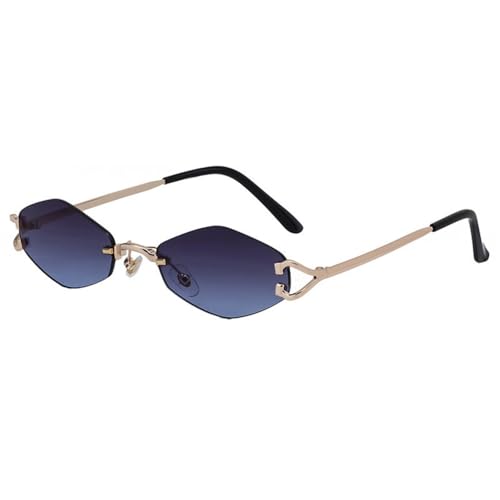 Lunettes de soleil sans monture pour femmes au design punk chic et tendance
