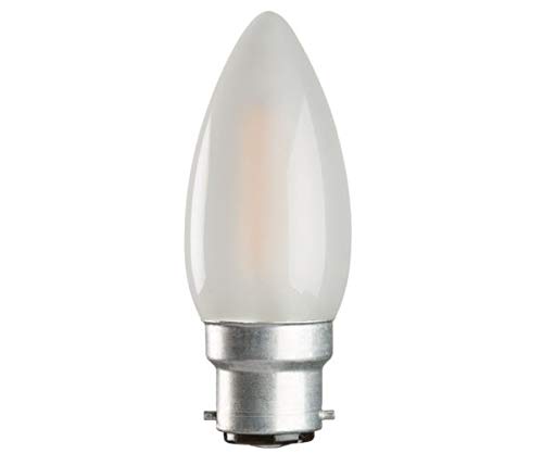2X Opal Candle Light Bulb 60w / BC Bayonet Cap White Pearl Soft Lamps