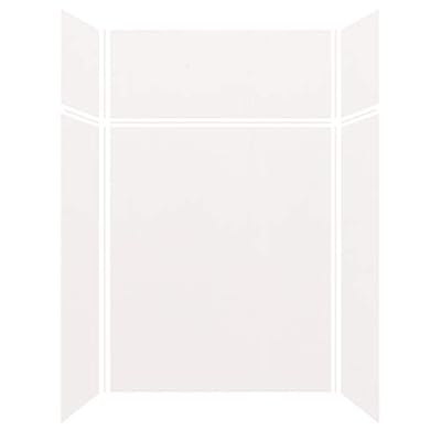 Transolid EWKX603696-31 Expressions 6-Panel Shower Wall Kit with Extension, 36-in L x 60-in W x 96-in H, White