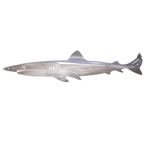 Requin en acier inoxydable FUTUREORYY : décoration murale légère pour maison et jardin