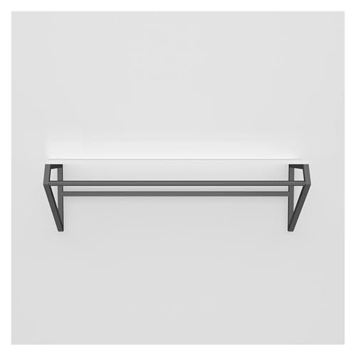 Perchero industrial de pared con estante superior organizador de ropa negro