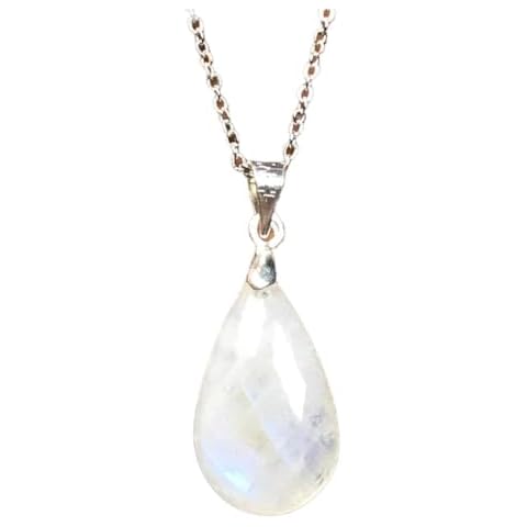 DUOVEKT Natural Rainbow Moonstone Pendant Necklace Cover