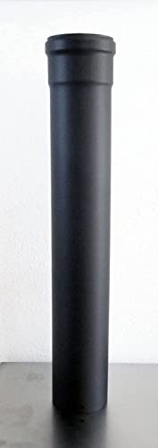 Tubo fumo smaltato nero L 25 cm, per stufa a pellet, canna fumaria (DIAMETRO 100)