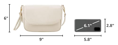 Image of EVVE Small Crossbody Bags for Women Trendy Flap Saddle Purses with Tassel Vegan leather Shoulder bag