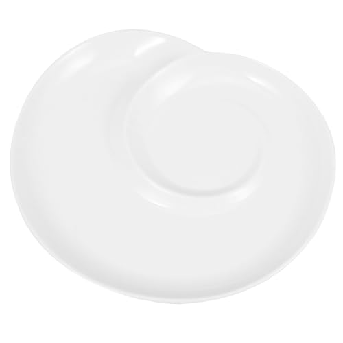 Plato dividido de cerámica de 6.4 pulgadas con diseño en espiral miniatura 1