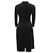 Mambabaco Black Long Sleeve Church Dress for Women Clergy Dress with Tab Collar (US, X-Large, Regular, Black)