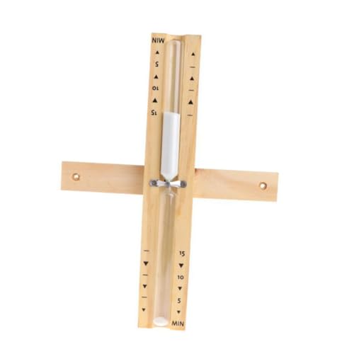 BESPORTBLE Sauna Sand Timer Hourglass Wall Rotating Timer Sauna Countdown Clock Bathroom Wooden Khaki