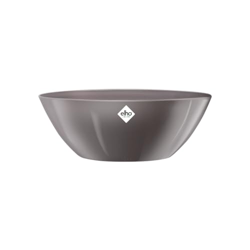 elho Brussels Diamond Oval 36 - Blumentopf für Innen - Ø 35.5 x H 13.0 cm - Grau/Oyster Pearl