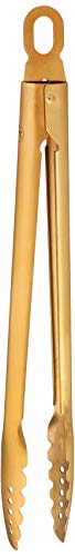 Outset 76288 Lux Collection Grill Tongs, Gold