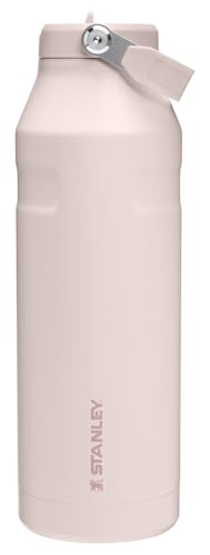 Image of Stanley IceFlow Flip Straw 2.0 Water Bottle 50 oz | Built-In Straw with Larger Opening | Lightweight and Leak Resistant | Insulated Stainless Steel | BPA-Free | Rose Quartz