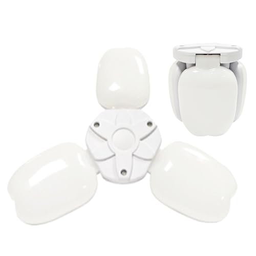 TTiiLoe 20W Garage Light with 3 Deformable Panels, 6000K Ultra Bright LED Ceiling Light Fixture, E26/E27 Screw-in Shop Lighting for Basement Attic Workshop Barn Warehouse, 2 Pack